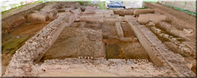 Vieux-la-Romaine (14 - Calvados) - fouilles du forum